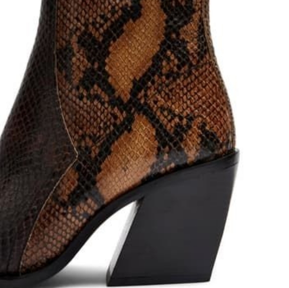 Topshop Leather Snakeprint Western boots - Picture 5 of 5